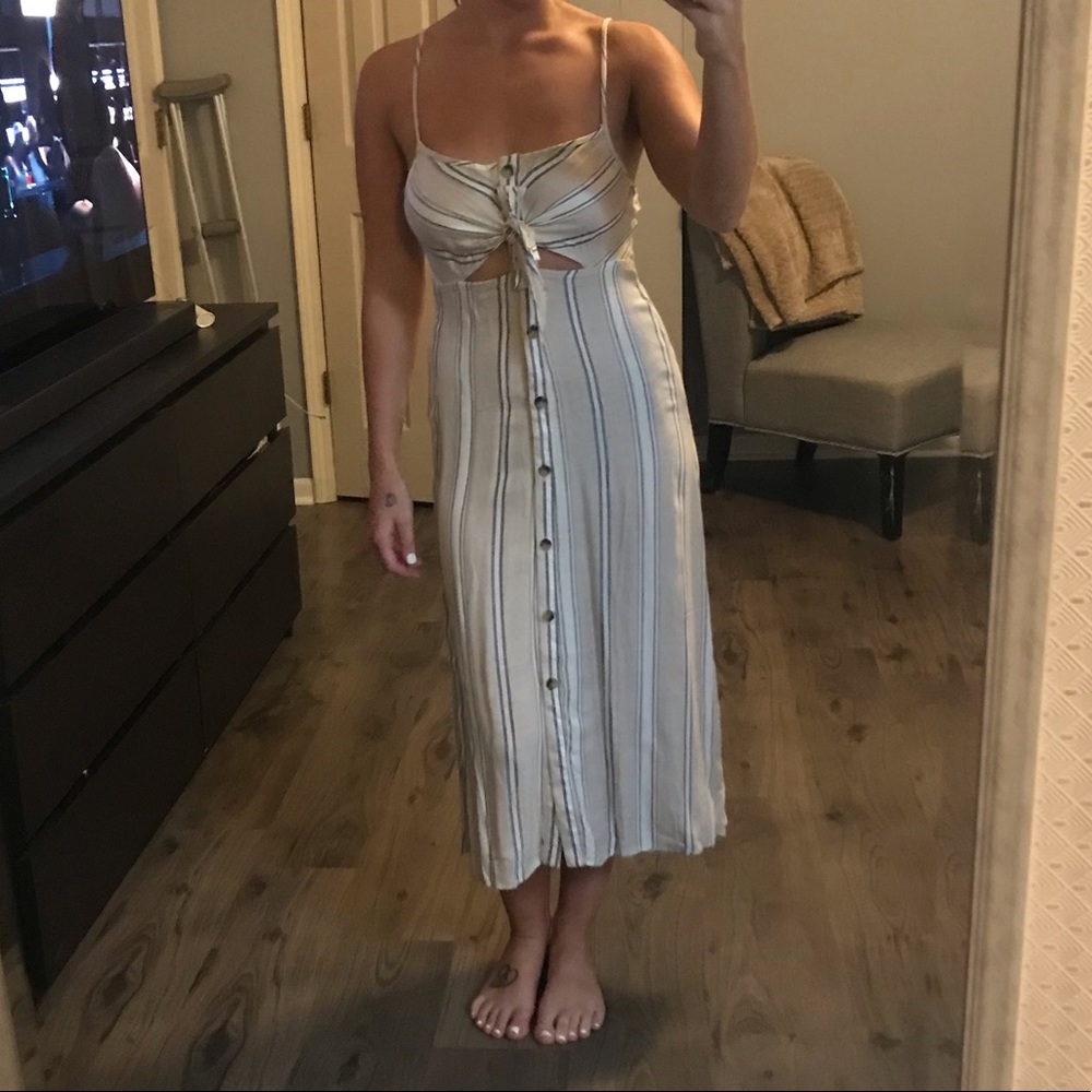 Midi striped dress